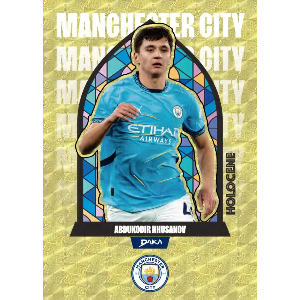 daka 22024 25 manchester city team set one and two hobby box chruch glass