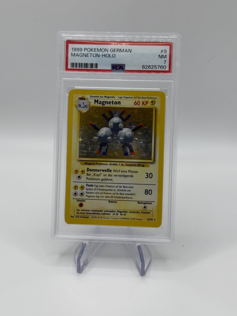 pokemon magneton holo base set ( deutsch) psa 7