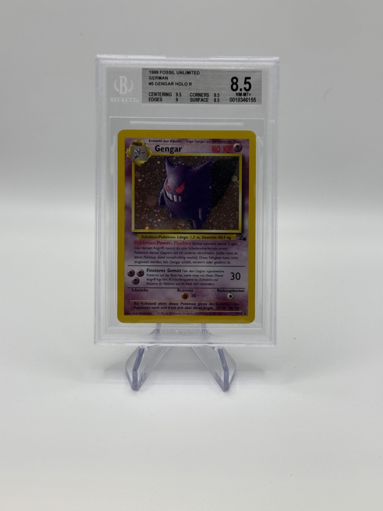 pokemon gengar holo fossil set (deutsch) bgs 8.5