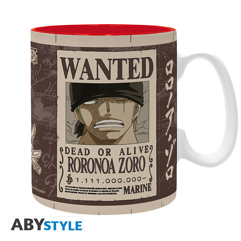 one piece mug big size zoro wanted