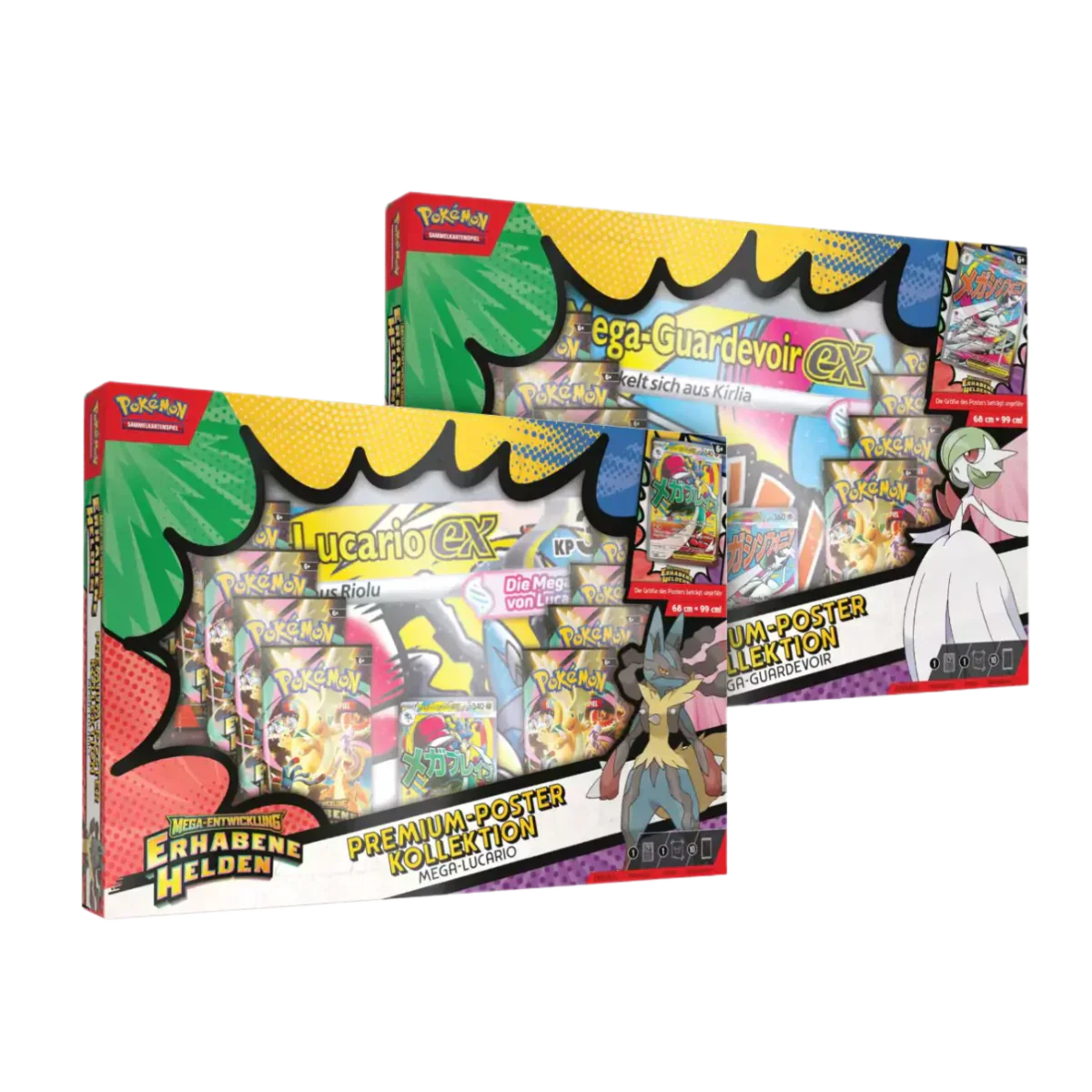 pokemon mega entwicklung erhabene helden premium poster kollektion