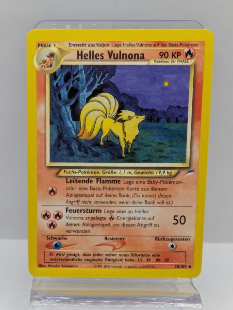 Pokémon-Karte Arktos (Fossil 2/62) als Beispiel für den Zustand Near Mint