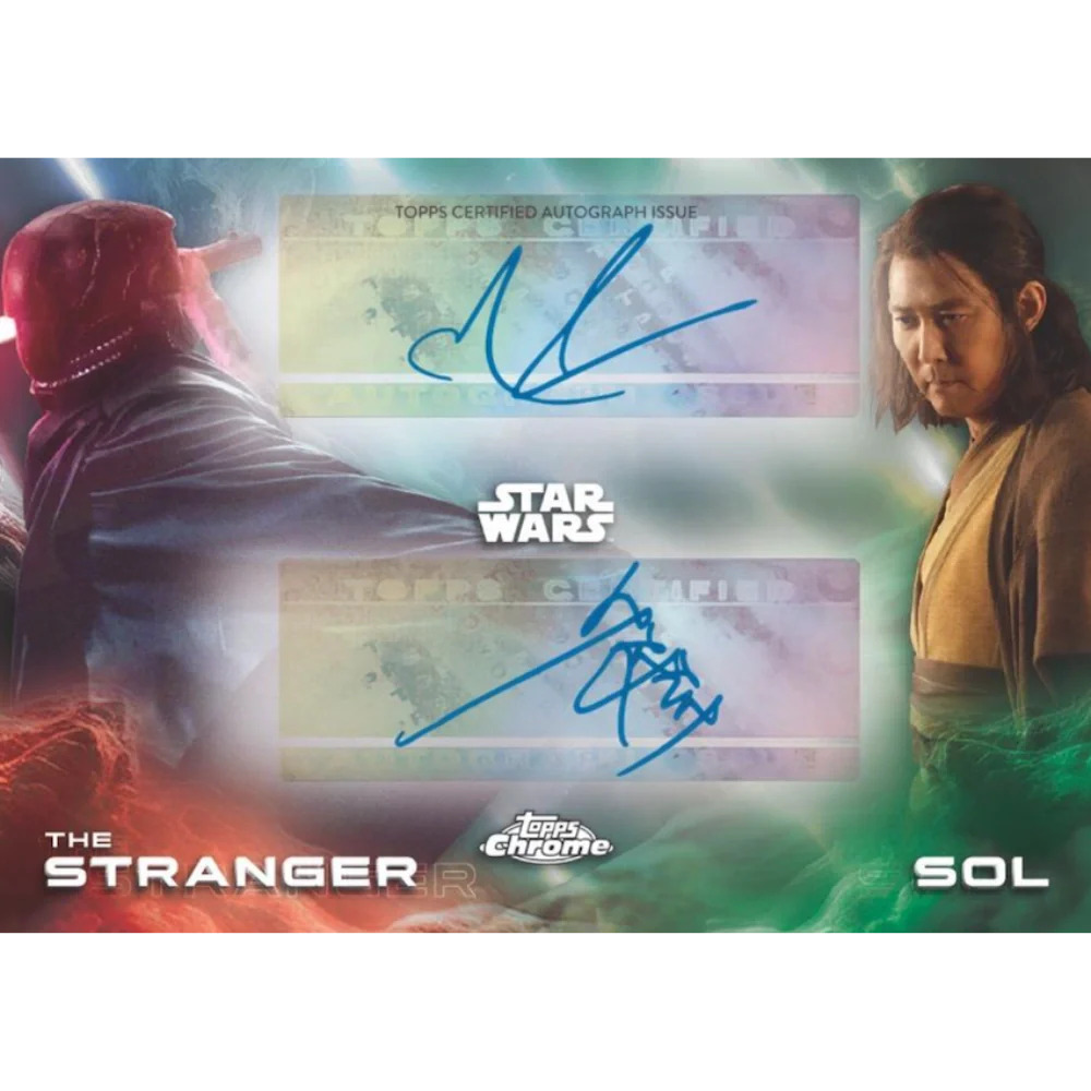 topps 2025 chrome star wars hobby box dual autograph the stranger sol (1)
